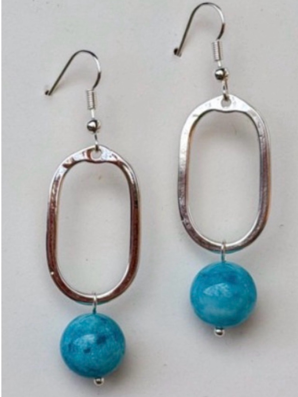 NWT Dylan Jewelry Mila Earrings Blue Sky Silver Tone Dangle Drop Statement